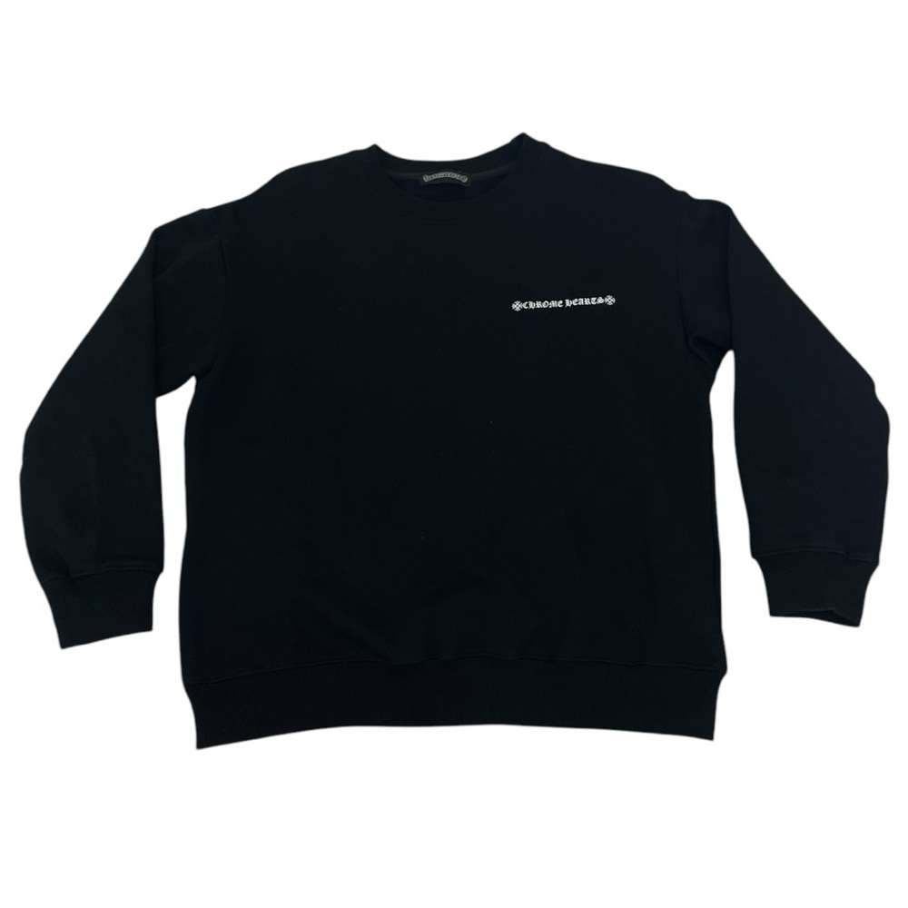 Black Chrome  Heart Crew Neck Sweater (S)